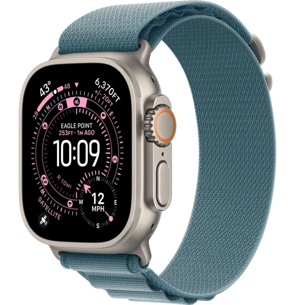 Умные часы Apple Watch Ultra 3, 49 мм, Natural Titanium Light Blue Alpine Loop S